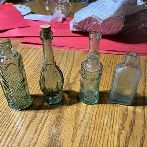 Vintage Glass Bottle Set